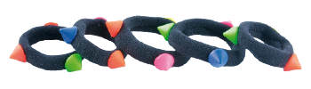 Elastische Pop-Haargummis mit Dreiecken 5 Einheiten