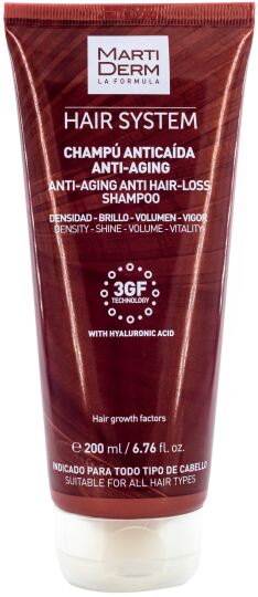Martiderm Hair System Champ&uacute; Antica&iacute;da Antiaging 200 ml