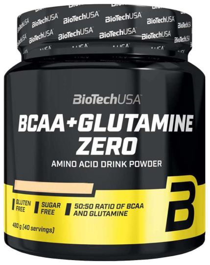 BiotechUSA BCAA + Glutaminfreier Pfirsich-Eistee ohne Glutamin 480 gr