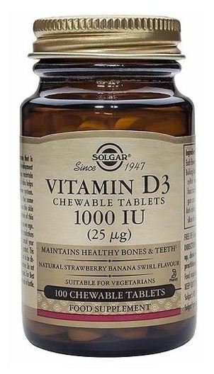 Vitamin D3 1000 IE kaubare 100 Tabletten