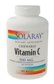 Solaray Vitamin C-500 Cherry Flavor 100 Kautabletten