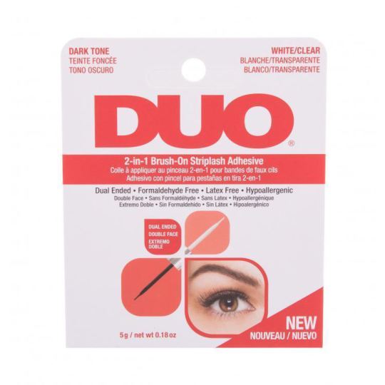 Falscher Wimpernkleber Duo 2 in 1 Pinsel auf